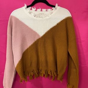fall colored knitted sweater
